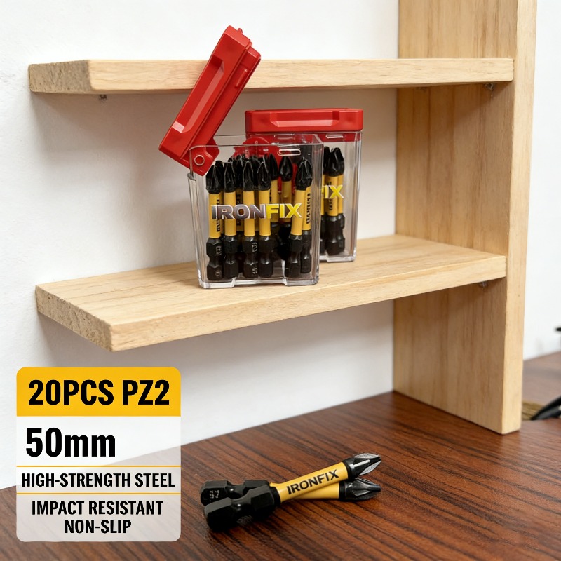 Hardware - Hochwertiges 20-teiliges PZ2-Schraubendreher-Bit-Set für Elektrobohrmaschinen, Werkzeugkasten-Kit,