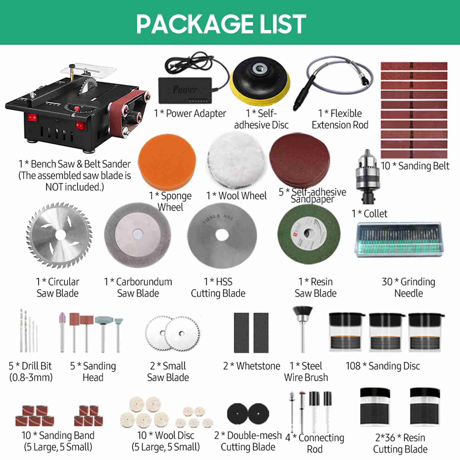 200 W Mini-Tischsäge und Bands – Mini Table Saw For Woodworking Bewertung und Preis
