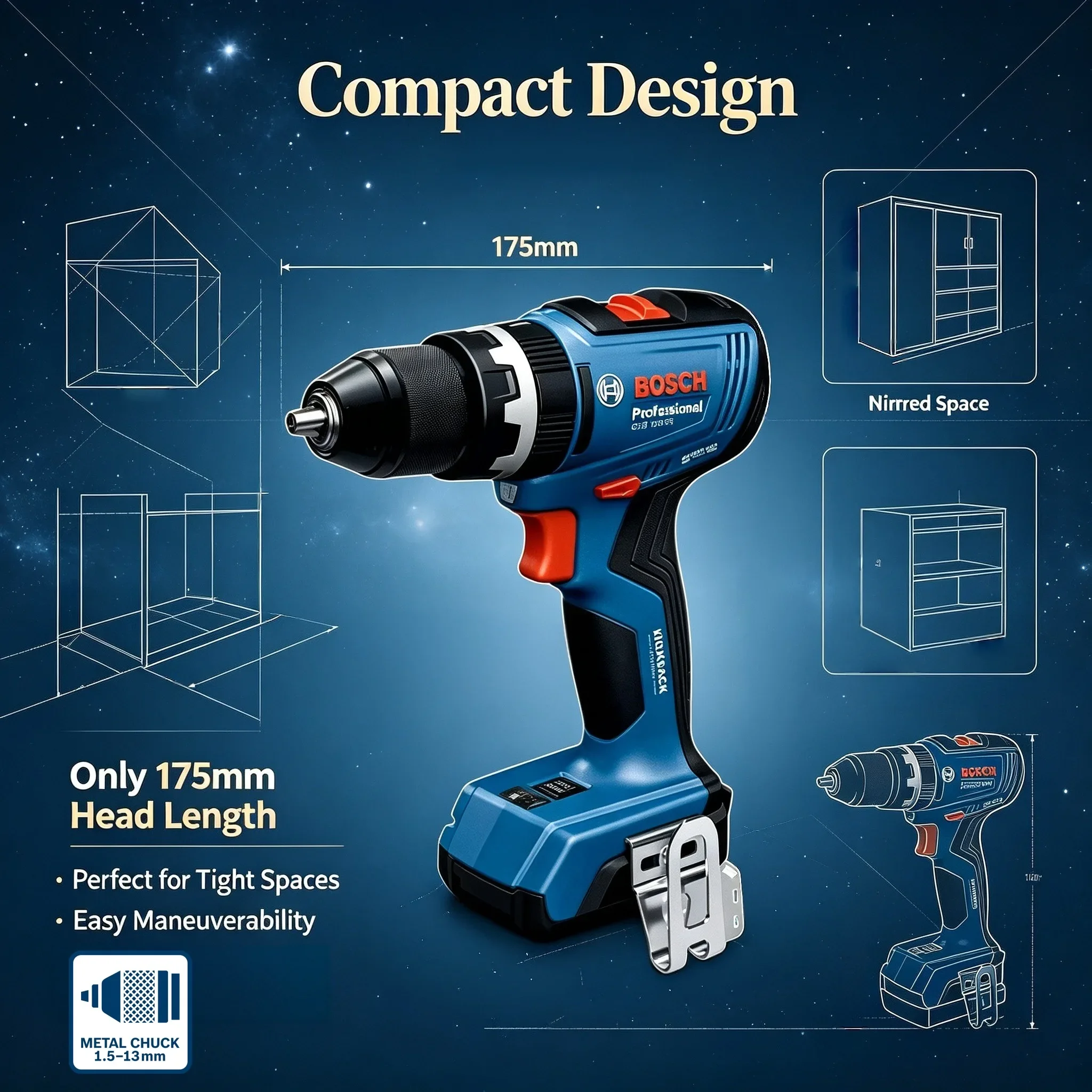 BOSCH GSB 18V-65 Bürstenloser  – Brushless Cordless Electric Drill 18V Bewertung und Preis